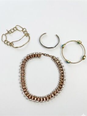Bundle of 4 Yoox Eclectic Designer Jewelry Bracelets and Statement Necklace